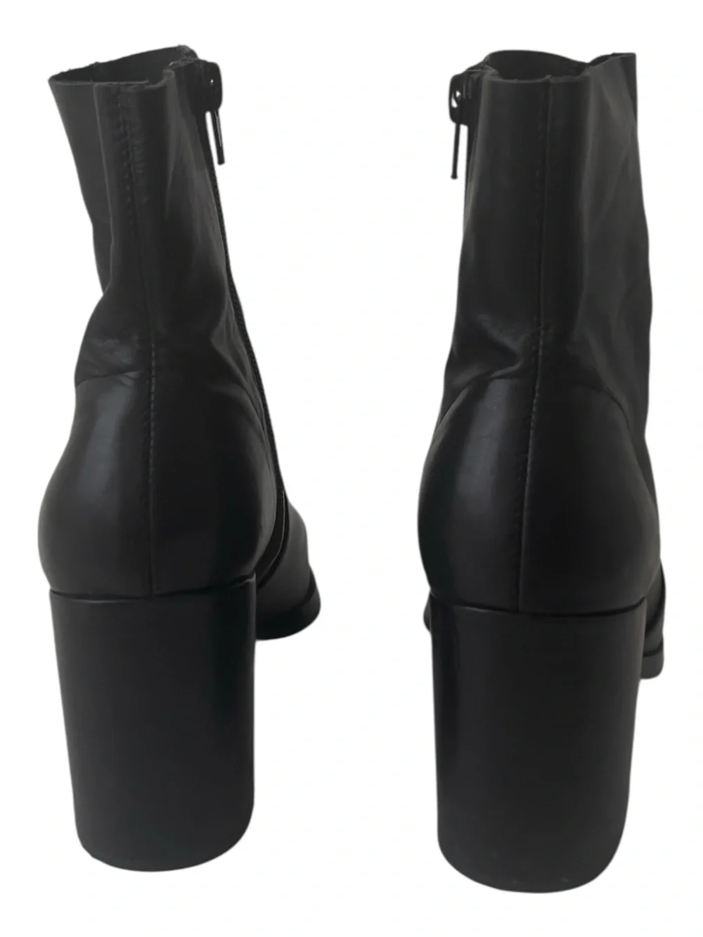 Tony Bianco Black Leather Brazen Luxe  Pointed Toe Booties Size 7.5
